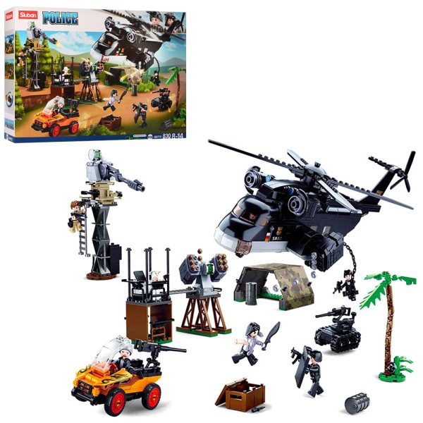 Конструктор Sluban M38-B0775 Полиция (Атака на убежище) 830 деталей