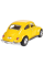 Машинка металлическая Kinsmart KT5057W 1:32 1967 Volkswagen Classical Beetle (Жук) инерционная, двери открываются / Желтый