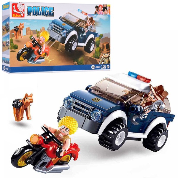 Конструктор Sluban "Полиция Погоня за нарушителем" 106 деталей M38-B0650