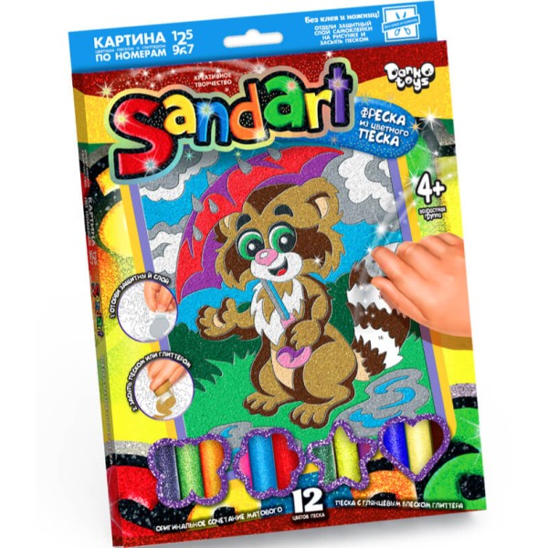 Фреска – картина из песка Sand Art Енот SA-01-02