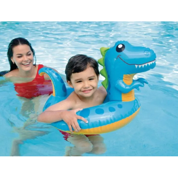 Круг надувной для детей Intex 59221 "Динозавр" 107×58 см, 3–6 лет