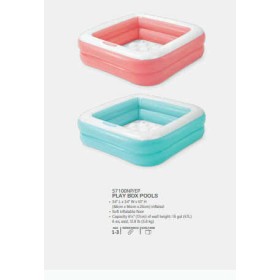 Intex Басейн 57100 NP (6) розміром 85-85-23см, висота борта 18см, обсяг: 60л, від 1-го року