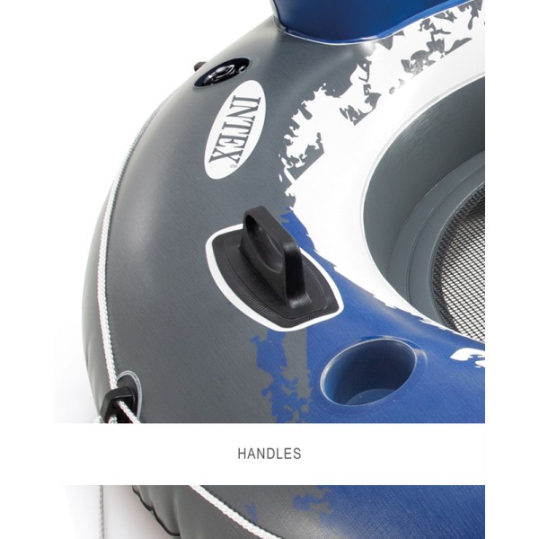 Надувной круг-кресло INTEX 58825EU River Run 135см с ручками до 100кг