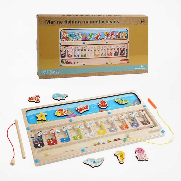 Дерев'яна магнітна гра C65612 (28) магнітна риболовля, сортер
