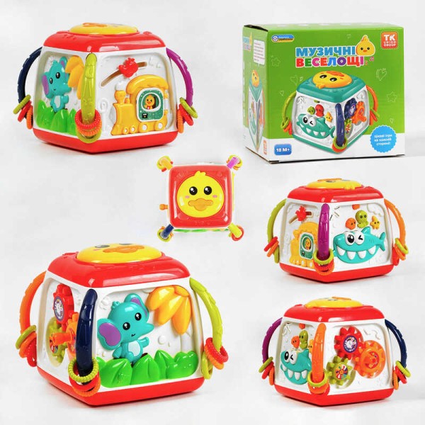 Музичний мультибокс Музичні веселощі TK - 20119 (48/2) TK Group, ОЗВУЧ. УКР. МОВОЮ, 4 пісні, 3 казки, мелодії, цифри, пальчикові ігри, у коробці