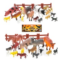 Набір фігурок домашніх тварин H639-1-2 — 15 тварин та паркан (в асортименті)