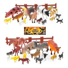 Набір фігурок домашніх тварин H639-1-2 — 15 тварин та паркан (в асортименті)