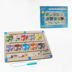 Дерев'яна магнітна гра F 43628 (40) сортер, цифри, кольори, стилус