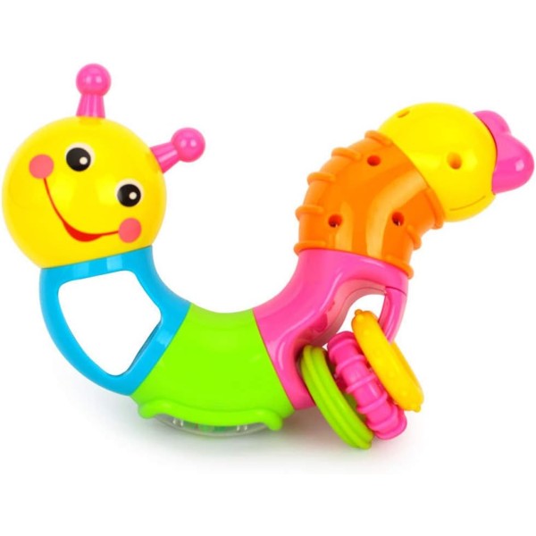 Развивающая игрушка Веселая Гусеница погремушка-ломалка LIMO TOY 9182