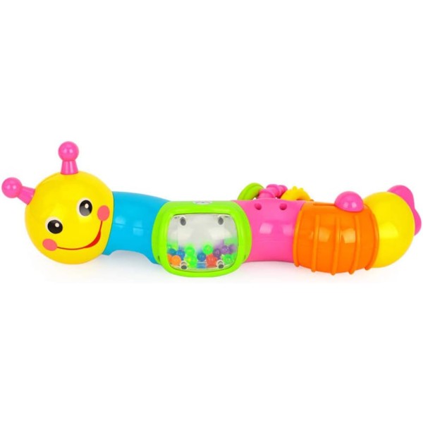 Развивающая игрушка Веселая Гусеница погремушка-ломалка LIMO TOY 9182