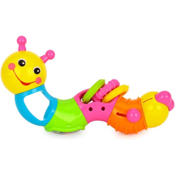 Развивающая игрушка Веселая Гусеница погремушка-ломалка LIMO TOY 9182