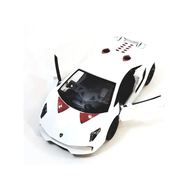 Машинка металлическая Kinsmart Lamborghini Sesto Elemento 1:38 (инерционная, белая) KT5359W