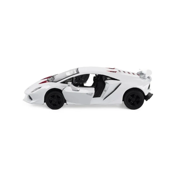 Машинка металлическая Kinsmart Lamborghini Sesto Elemento 1:38 (инерционная, белая) KT5359W
