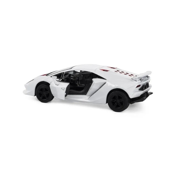 Машинка металлическая Kinsmart Lamborghini Sesto Elemento 1:38 (инерционная, белая) KT5359W