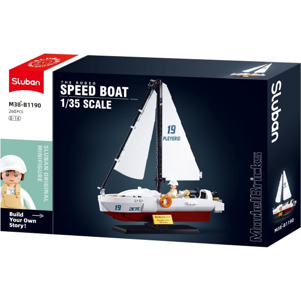 Конструктор Sluban морская серия, Яхта 260 деталей M38-B1190