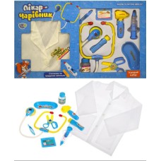 Набор врача, 10 предметов с халатом, световые и звуковые эффекты 9911C