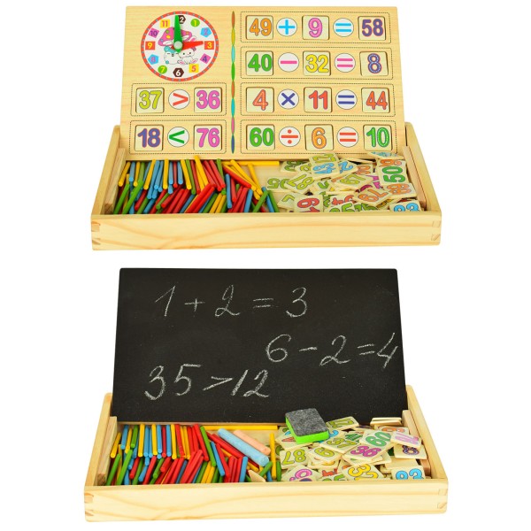 Деревянная игрушка Набор первоклассника / Доска для рисования мелом MD1314A