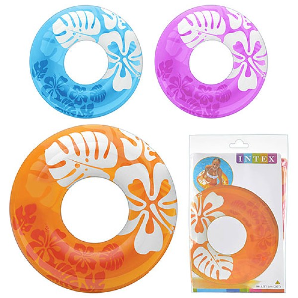 Надувне коло 91см 59251 "Ясний колір" 3 кольори, від 9 років