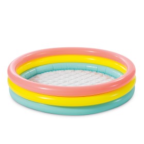 Надувной бассейн Intex 57422 "Радуга", 147×33 см, с надувным дном, 3 кольца, от 2 лет