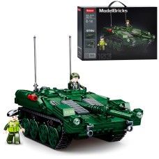Конструктор Sluban M38-B1010 Шведский Танк STRV-103 с фигурками, 692 детали