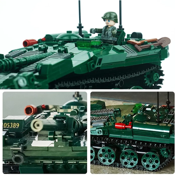 Конструктор Sluban M38-B1010 Шведский Танк STRV-103 с фигурками, 692 детали