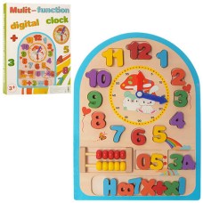 Деревянная игрушка Часы MD 1050 счеты
