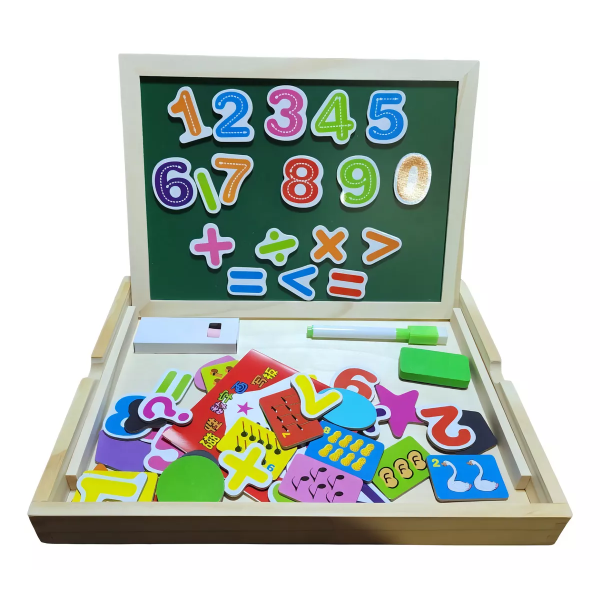 Деревянная магнитная двусторонняя доска для рисования MD0815A