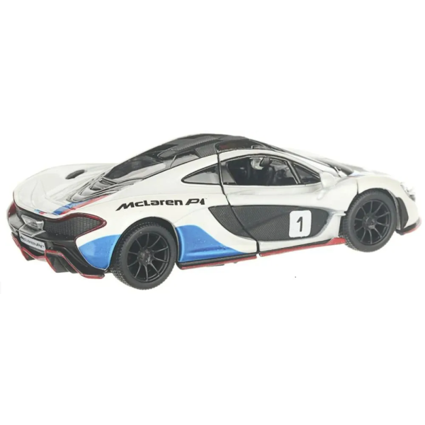 Машинка металлическая Kinsmart 1:36 McLaren P1 5393FDKT инерционная, KT5393WF Белый с принтом