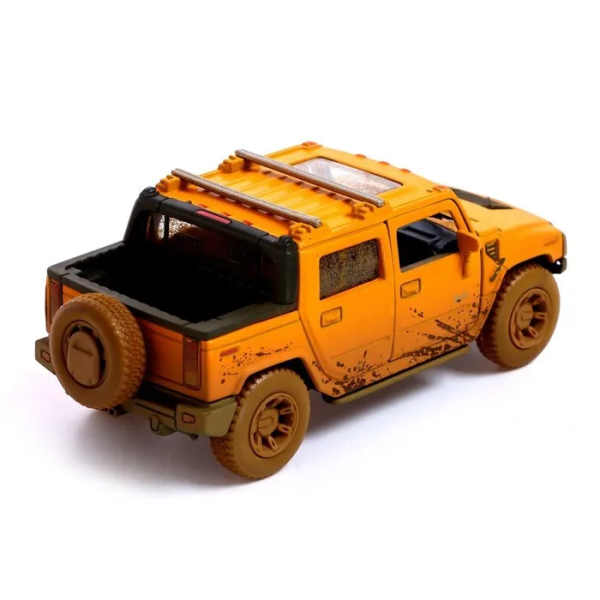 Модель машини Kinsmart 1:40 "HUMMER H2 SUT (Muddy)" інерція KT5097WY / Жовта