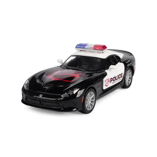 Металлическая машинка Kinsmart 1:36 2013 SRT Dodge Viper GTS инерционная, двери открываются / Полиция KT5363WP