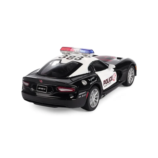 Металлическая машинка Kinsmart 1:36 2013 SRT Dodge Viper GTS инерционная, двери открываются / Полиция KT5363WP