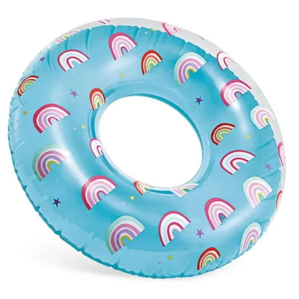 Надувное кольцо для плавания "Радуга" 81 см от 8 лет Голубой Intex 59259
