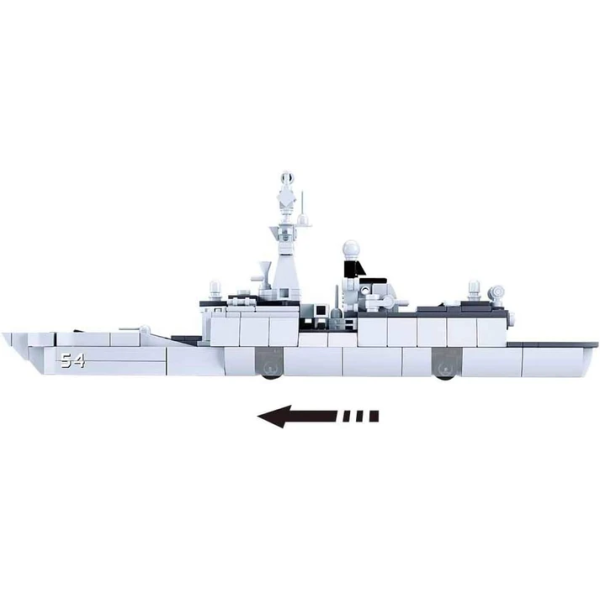 Конструктор SLUBAN M38-B0702 Військовий корабель, 1: 450, 33см, вертоліт, 417 деталей