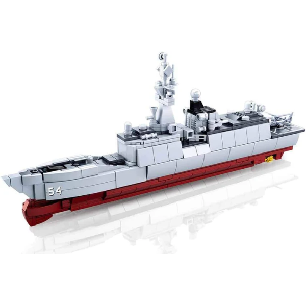 Конструктор SLUBAN M38-B0702 Військовий корабель, 1: 450, 33см, вертоліт, 417 деталей