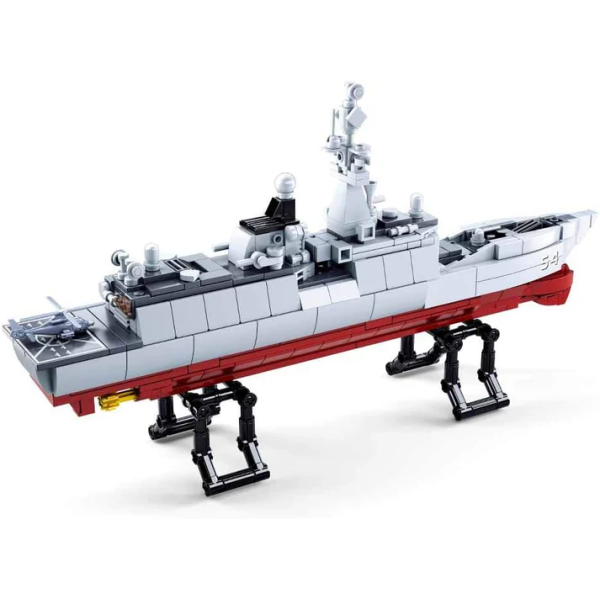 Конструктор SLUBAN M38-B0702 Військовий корабель, 1: 450, 33см, вертоліт, 417 деталей