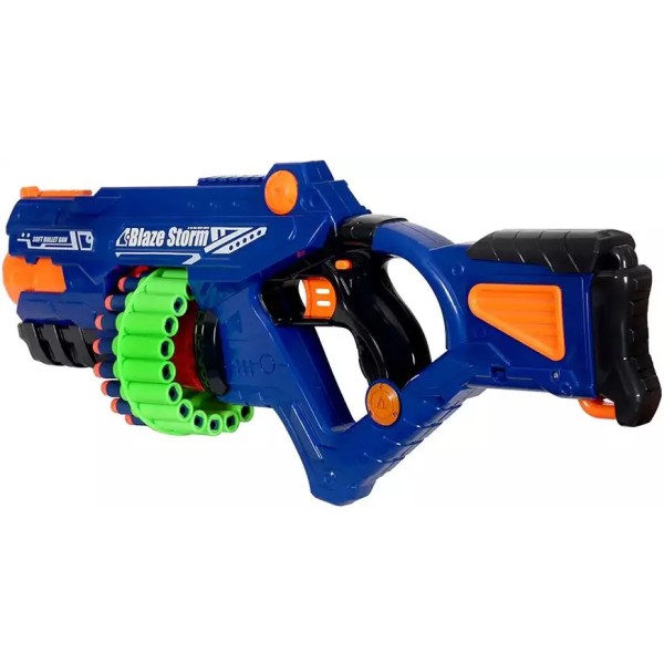 Детский игрушечный автомат с мягкими пулями на батарейках BlazeStorm ZC7123