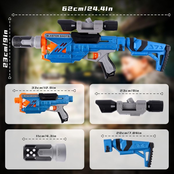 Игрушечный автомат с мягкими пулями-присосками SB562