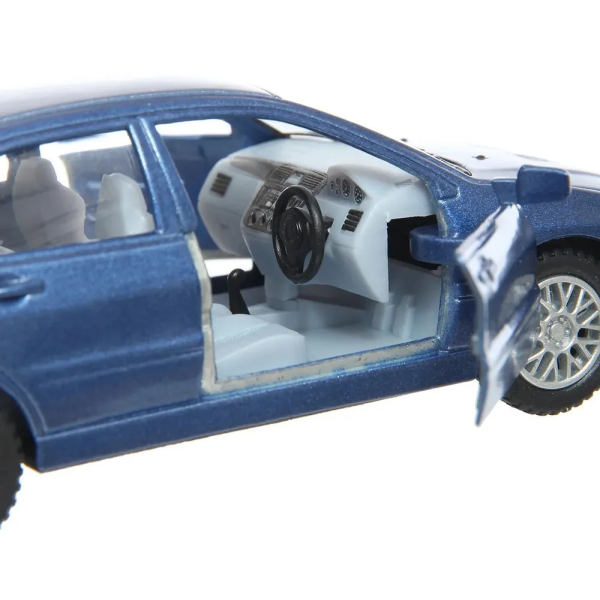 Машинка металева Kinsmart 1:36 "Mitsubishi Lancer Evolution VII" KT5052W інерційна, двері відчиняються / Синій