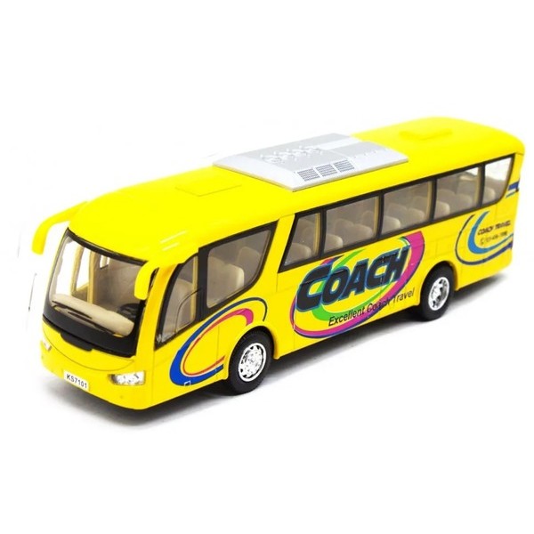 Металева машинка Kinsmart Автобус Coach жовтий інерційний (KS 7101 W Yellow)
