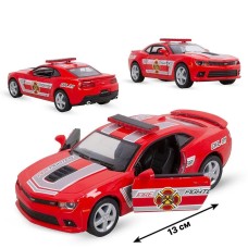 Металлическая машинка Kinsmart 1:38 «2014 Chevrolet Camaro» KT5383WPR, инерционная / Fire Fighter