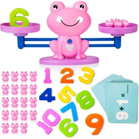 Развивающая игра цифровой баланс математические весы розовая лягушка SSD-6688
