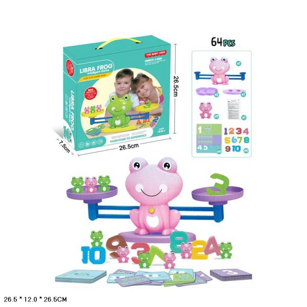 Развивающая игра цифровой баланс математические весы розовая лягушка SSD-6688