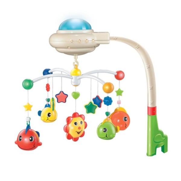 Дитячий музичний мобіль на ліжечко з проєктором KI-901
