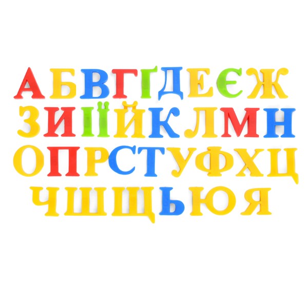 Магнітні літери, цифри та математичні знаки 0703-EUR, український та англійський алфавіт
