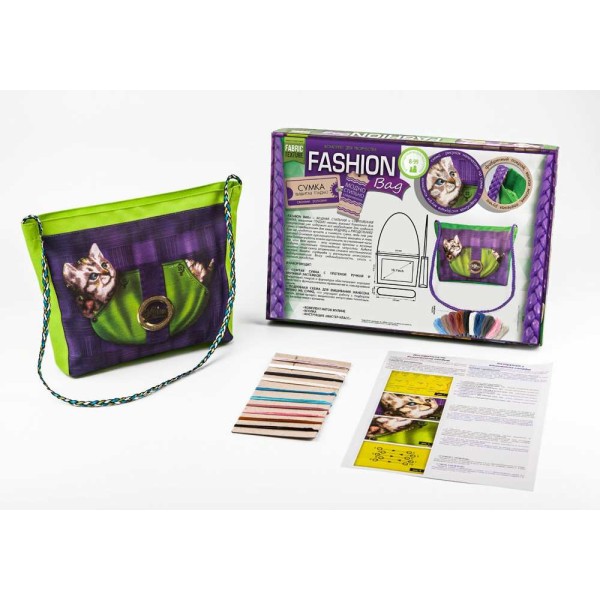Набор Сумка вышитая гладью "Fashion Bag" FBG-01-05 котенок