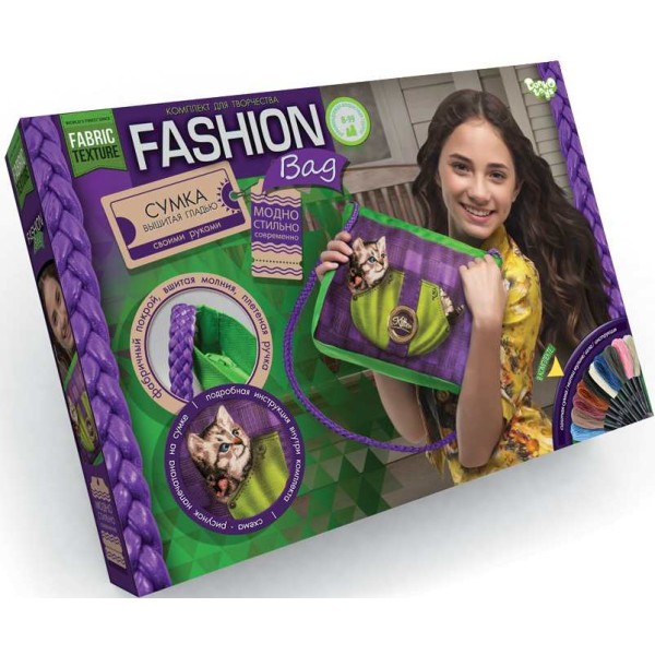 Набор Сумка вышитая гладью "Fashion Bag" FBG-01-05 котенок