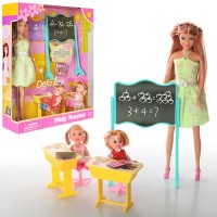 Игровой набор DEFA 6065 "Школьный класс" с куклой-учительницей, учениками и аксессуарами.