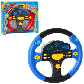 Развивающий Учебный Руль 7044 (Поворотники, свет, звук, песни, обучалка) 7044 (на русском)