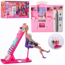 Набор Для Девочки Кукла Bettina Кухня и Салон Красоты для Кукол 2в1 (66871)