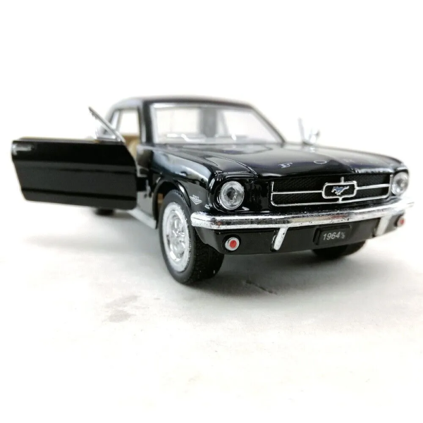 Машинка металлическая Kinsmart 1:36 Ford Mustang инерционная, двери открываются KT5351W / Черный